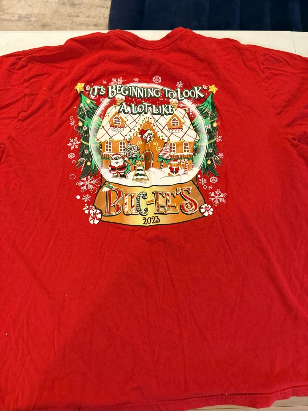 BUC-EES It's Beginning To Look A Lot Like 2023 Christmas T-SHIRT 3x Gas Station